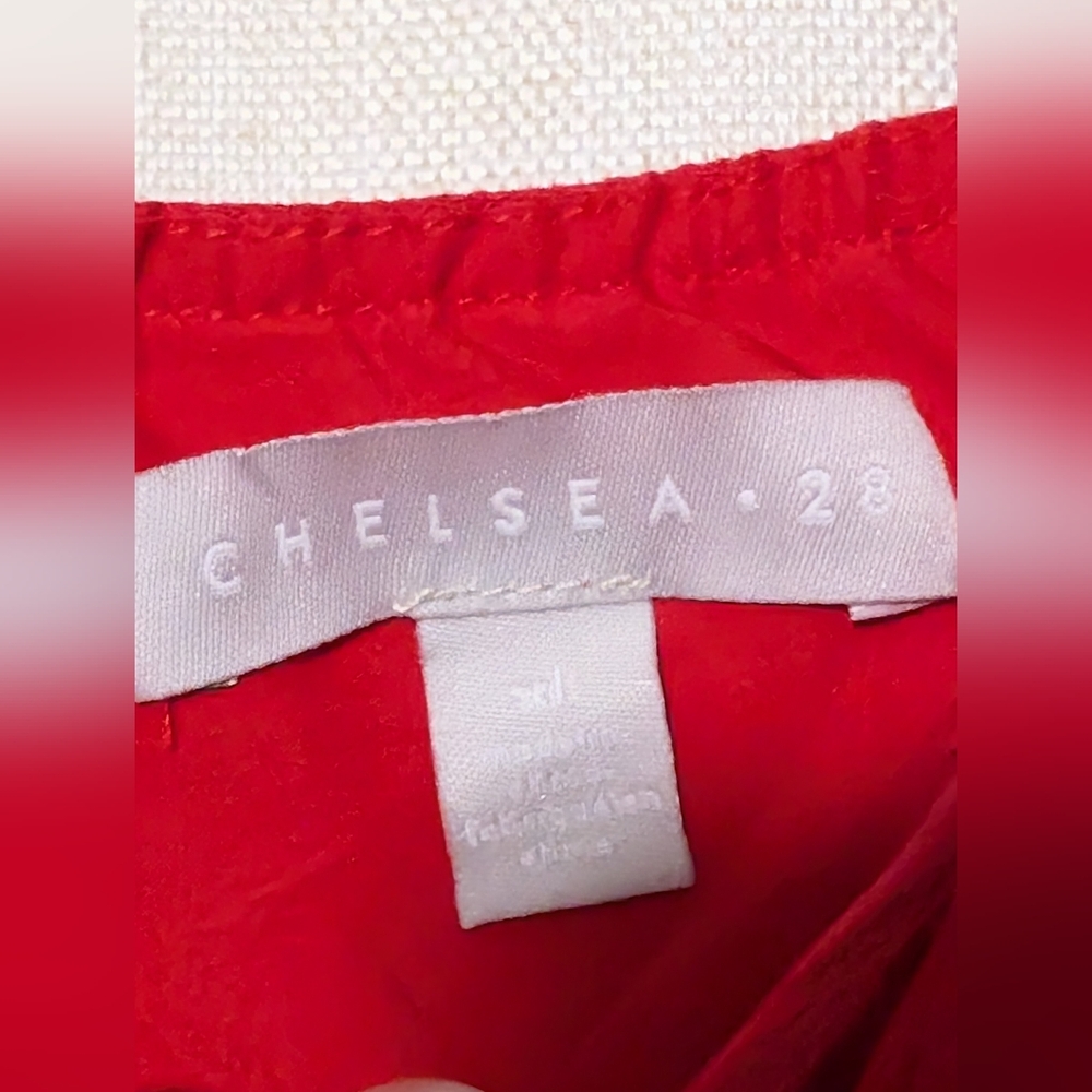 🌷Like New Chelsea28 Elegant Red Tiered Maxi Dress, Size XL - Picture 6 of 15